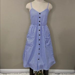 BCBGMAXAZRIA blue striped dress !